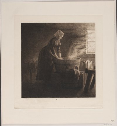 Washerwoman by Holger Valdemar Rasmussen Magaard