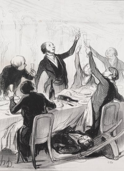 A 43rd Toast...to the Temperance Society by Honoré Daumier