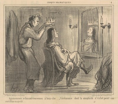 Agamemnon Being Crowned Behind Closed Doors by Honoré Daumier