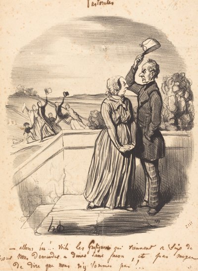 Allons bon!... voila les grafignons... by Honoré Daumier