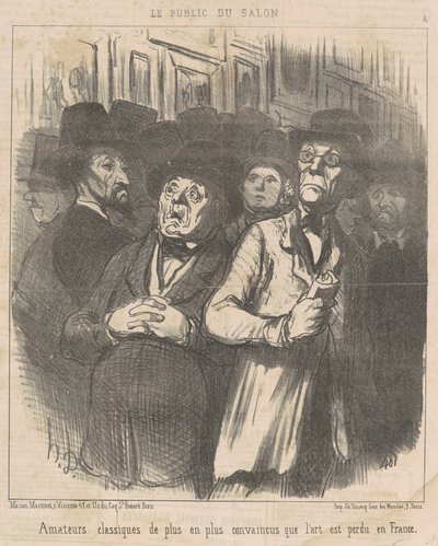 Classical Amateurs ... convinced ... by Honoré Daumier