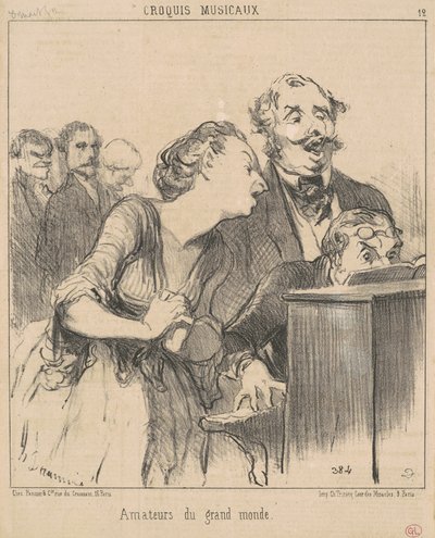 Lovers of the High Society by Honoré Daumier