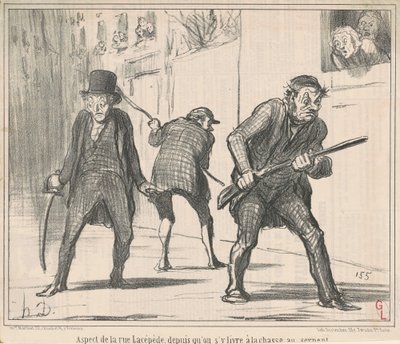 Aspect of Lacépède Street ... by Honoré Daumier