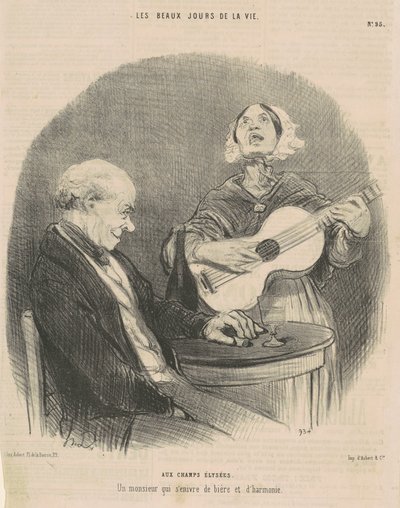 At the Champs-Elysées by Honoré Daumier