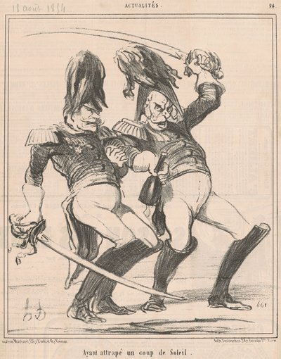 Having Caught a Sunburn by Honoré Daumier