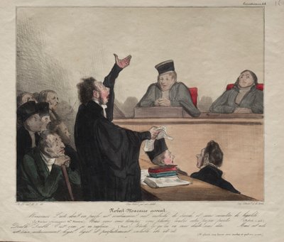 Caricaturana, plate 44: Robert-Macaire, lawyer by Honoré Daumier