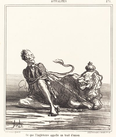 What England Calls a Hyphen by Honoré Daumier