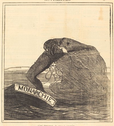 Fishing with a Cast Net Is Dangerous by Honoré Daumier