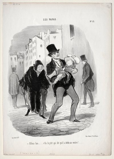Come along, dear... by Honoré Daumier