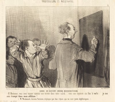 How to Become a Great Mathematician by Honoré Daumier