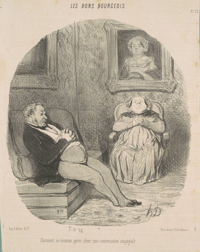 How a Marital Conversation Ends by Honoré Daumier