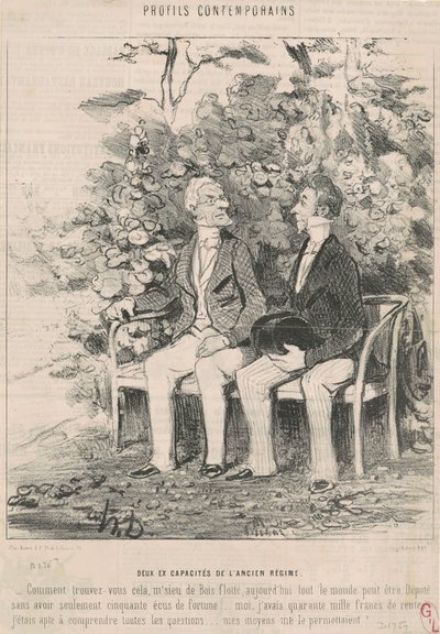 Two from the Capacity of the Old Regime by Honoré Daumier