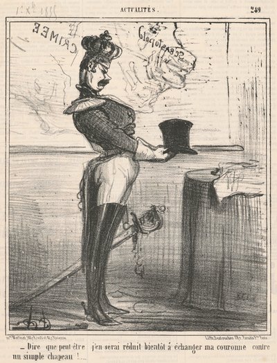 To Think That Perhaps I Will Be Reduced... by Honoré Daumier