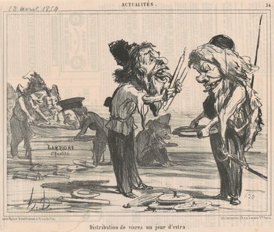 Distribution of Food on a Special Day by Honoré Daumier