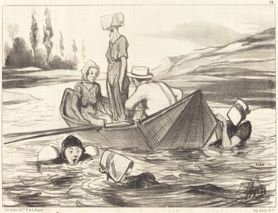 In Open Water by Honoré Daumier