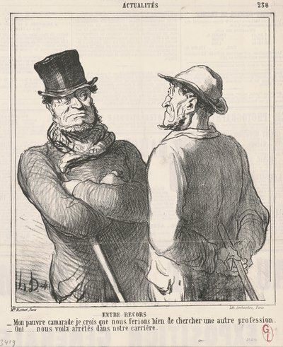 Between Bailiffs by Honoré Daumier