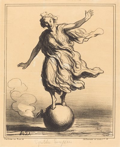 European Balance by Honoré Daumier