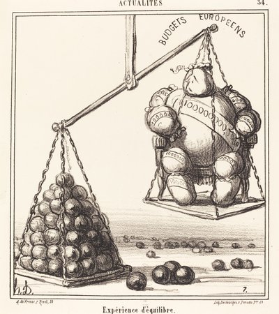 Experiment of Balance by Honoré Daumier