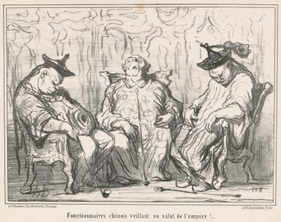 Officials Watching Over the Salvation of the Empire by Honoré Daumier