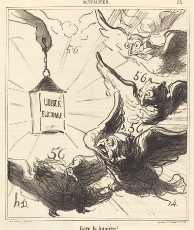 Beware the Light! by Honoré Daumier
