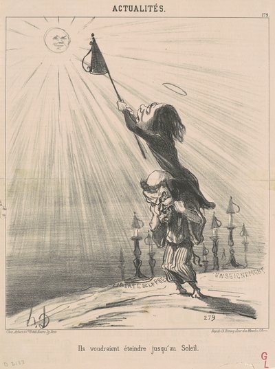 They would like to extinguish even the sun by Honoré Daumier