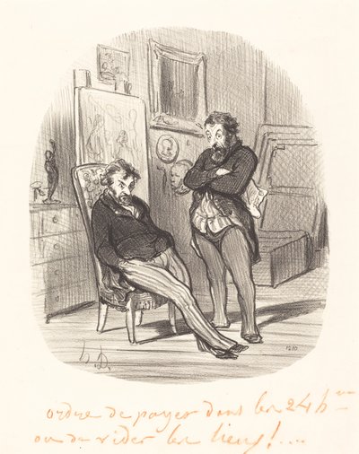 The Inconvenience of Sending a Bad Painting... by Honoré Daumier