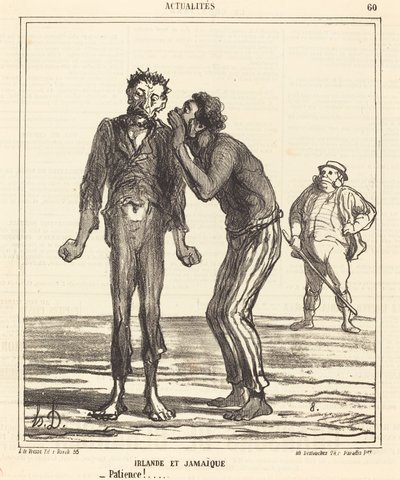 Ireland and Jamaica - Patience!... by Honoré Daumier
