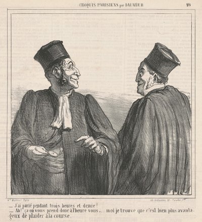 I Spoke for Three and a Half Hours! by Honoré Daumier