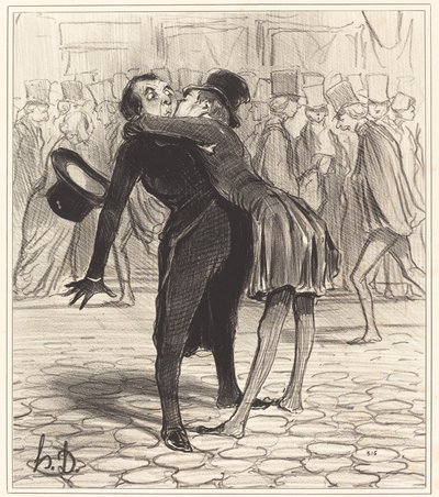 The College Friend by Honoré Daumier