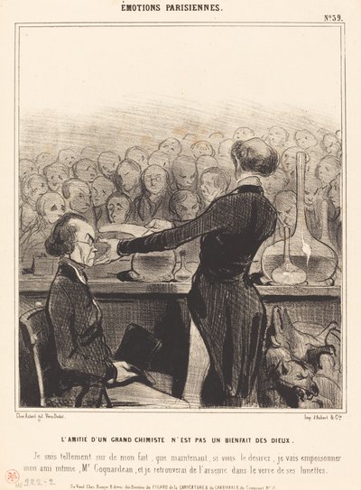 The Friendship of a Great Chemist... by Honoré Daumier