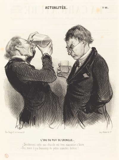 The Water of the Grenelle Well by Honoré Daumier