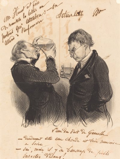 The Water of the Grenelle Well by Honoré Daumier