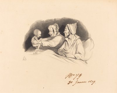 Bottle Feeding Education by Honoré Daumier