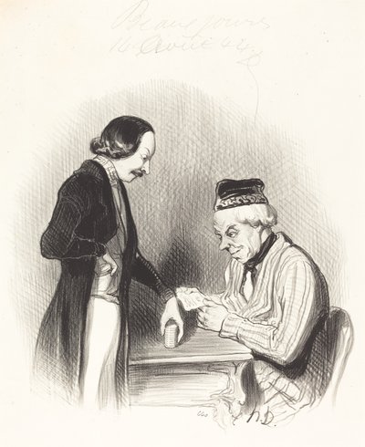 Discounting a Bill by Honoré Daumier