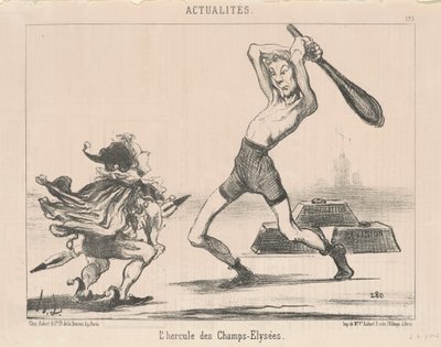 The Hercules of the Champs-Elysées by Honoré Daumier