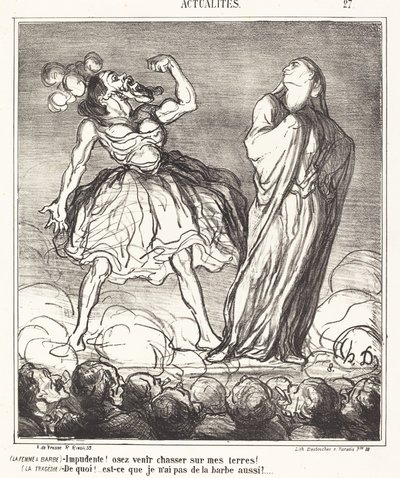 The Bearded Woman by Honoré Daumier