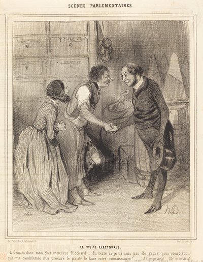 The Electoral Visit by Honoré Daumier
