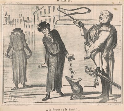 Your Money or the Knout! by Honoré Daumier