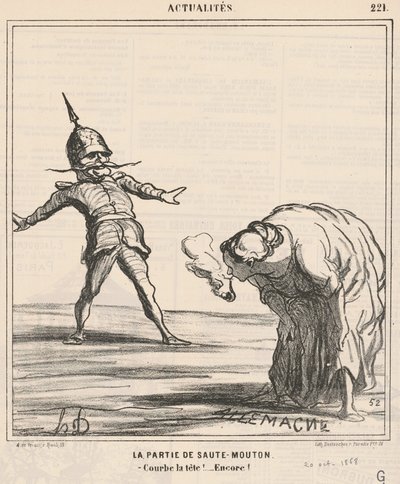 The Game of Leapfrog by Honoré Daumier
