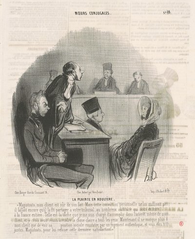 The Complaint of Adultery by Honoré Daumier