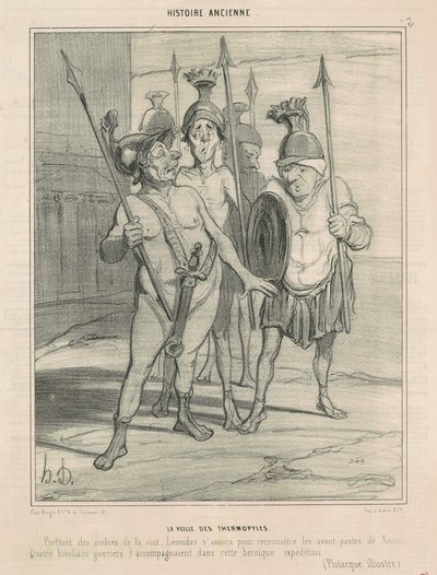 The Eve of Thermopylae by Honoré Daumier