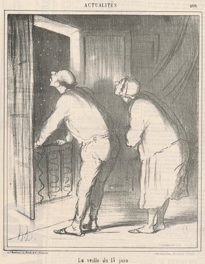 The Eve of June 13 by Honoré Daumier