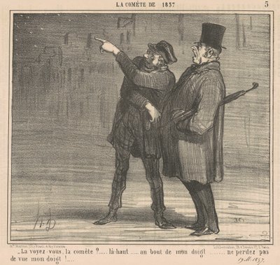 Do You See the Comet? Up There by Honoré Daumier