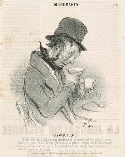 The coffee lover by Honoré Daumier
