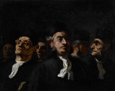 Lawyers Meeting, c.1860 by Honoré Daumier