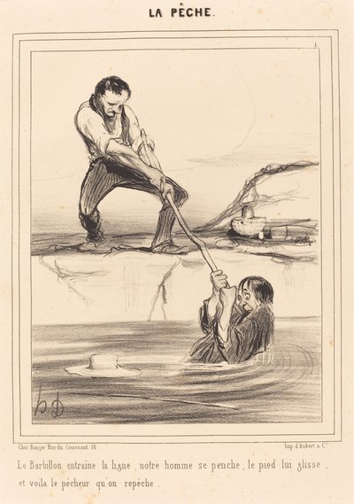 The Barbillon Leads... by Honoré Daumier