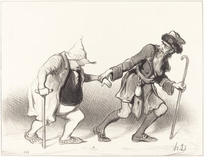 The Constitutionalist and the Wandering Jew by Honoré Daumier