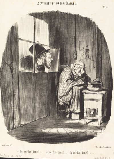 Le Cordon donc!... by Honoré Daumier