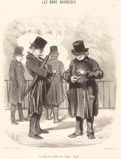 The Cannon Shot of the Palais-Royal by Honoré Daumier