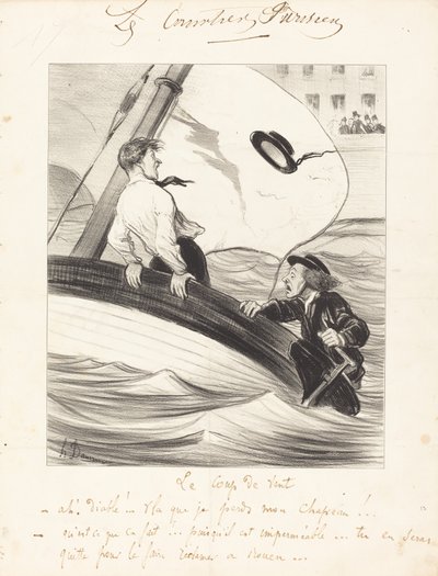 The Gust of Wind by Honoré Daumier